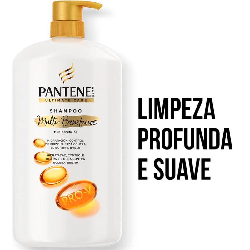 KIT Shampoo e Condicionador Pantene Ultimate Care Multibenefícios 1 Litro