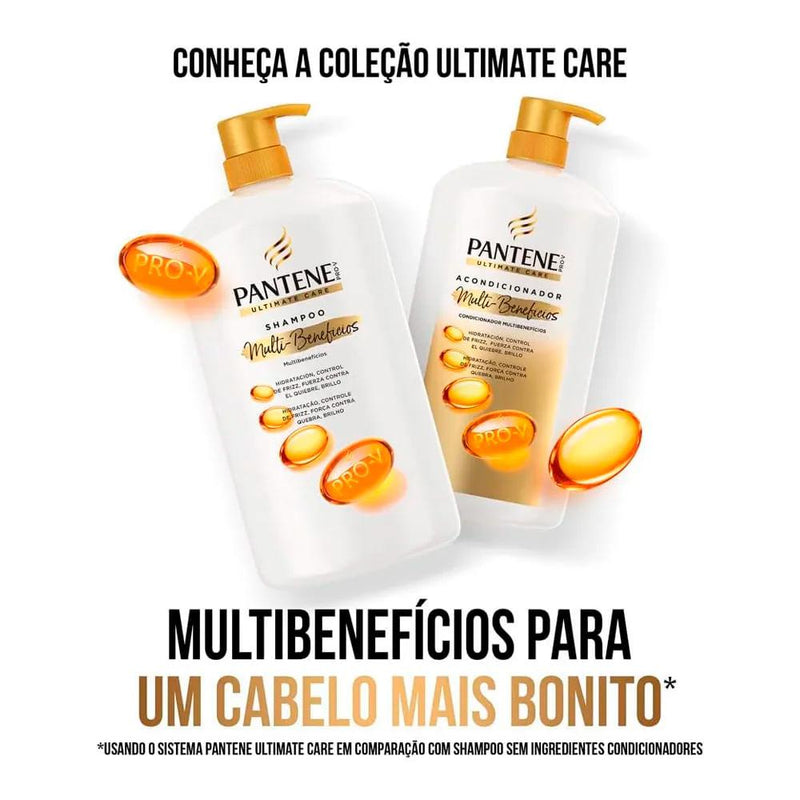 KIT Shampoo e Condicionador Pantene Ultimate Care Multibenefícios 1 Litro