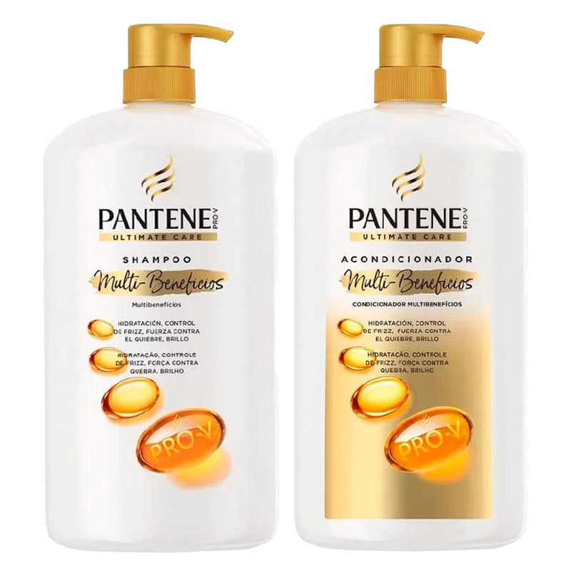 KIT Shampoo e Condicionador Pantene Ultimate Care Multibenefícios 1 Litro