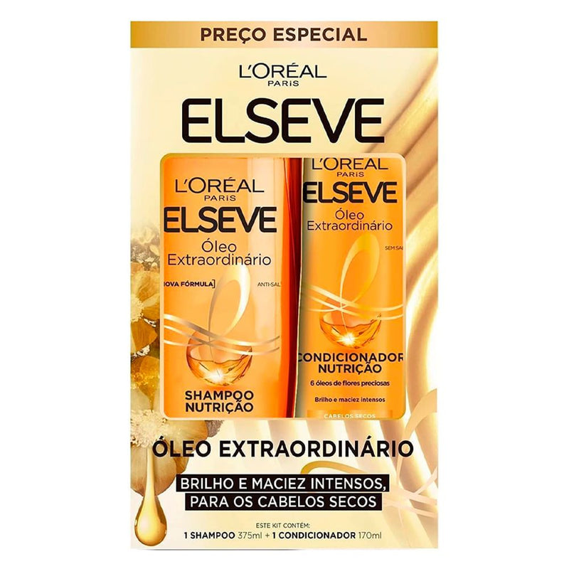 Kit Shampoo 375ml + Condicionador 170ml Elseve Óleo Extraordinário