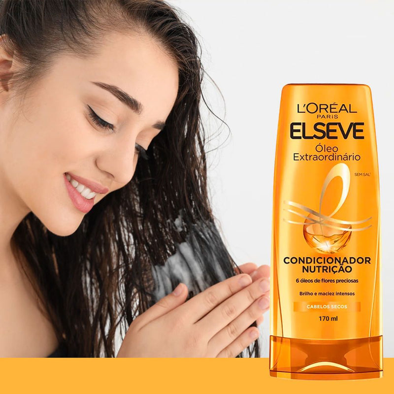 Kit Shampoo 375ml + Condicionador 170ml Elseve Óleo Extraordinário